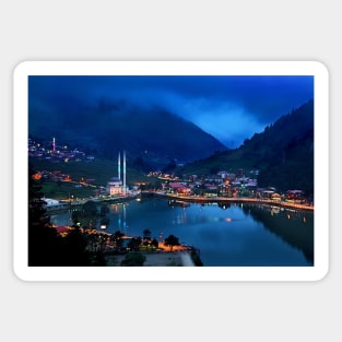 Blue hour in Uzungol Sticker